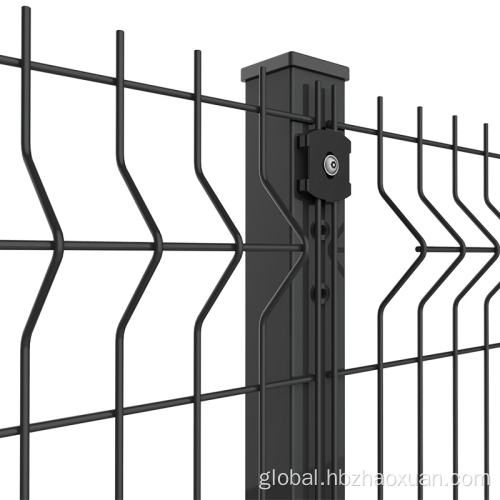 3d Curved Fence Panels V Fold Wire Mesh Fence 3D Welded Fence Manufactory